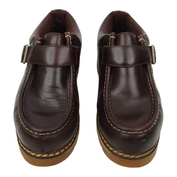 Lugz Leather Low Ankle Monk Strap Boot Brown Mens 8.5 Rugged Soles MSTUL-645 - Picture 9 of 12